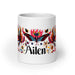 Ailén Exclusive Name Art Piece Home Office Work Coffee Mug Mexican Spanish Pride Gift Cup One - Of - A - Kind Calligraphy White Glossy Mug | A4 - Mexicada