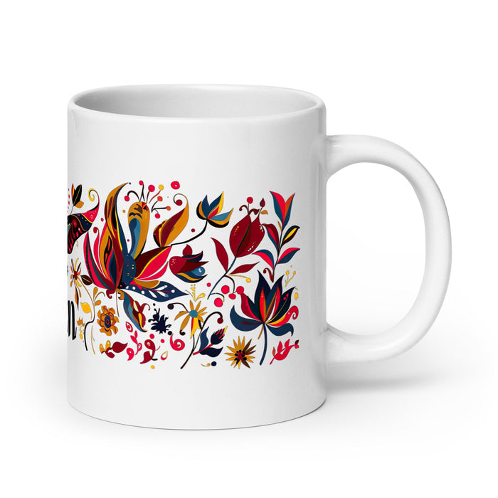 Ailén Exclusive Name Art Piece Home Office Work Coffee Mug Mexican Spanish Pride Gift Cup One - Of - A - Kind Calligraphy White Glossy Mug | A4 - Mexicada