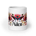 Ailén Exclusive Name Art Piece Home Office Work Coffee Mug Mexican Spanish Pride Gift Cup One-Of-A-Kind Calligraphy White Glossy Mug | A4 Mexicada