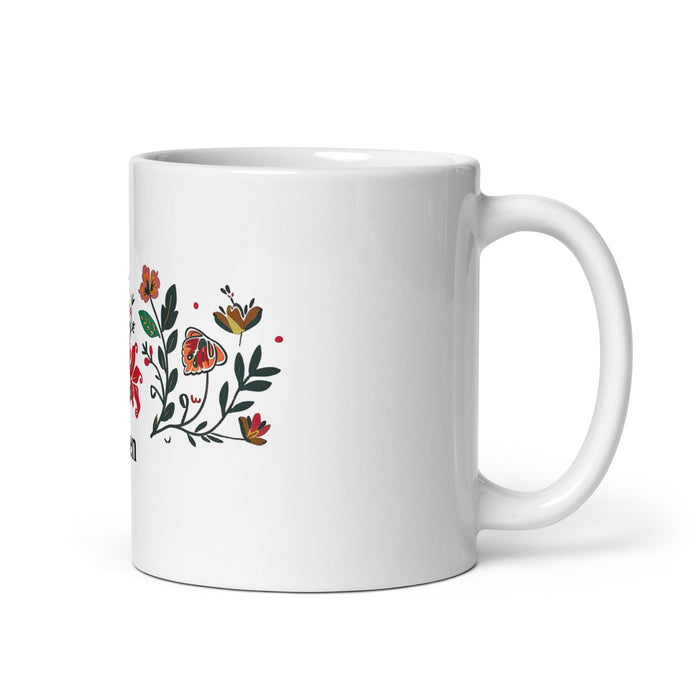 Ailén Exclusive Name Art Piece Home Office Work Coffee Mug Mexican Spanish Pride Gift Cup One - Of - A - Kind Calligraphy White Glossy Mug | A5 - Mexicada