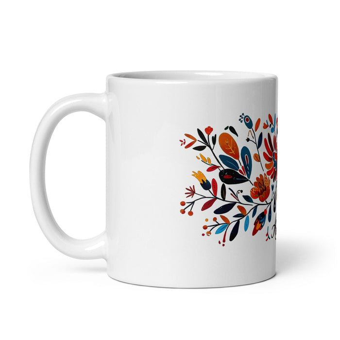 Ailén Exclusive Name Art Piece Home Office Work Coffee Mug Mexican Spanish Pride Gift Cup One-Of-A-Kind Calligraphy White Glossy Mug | A6 Mexicada