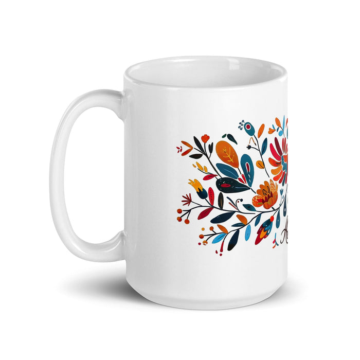 Ailén Exclusive Name Art Piece Home Office Work Coffee Mug Mexican Spanish Pride Gift Cup One-Of-A-Kind Calligraphy White Glossy Mug | A6 Mexicada