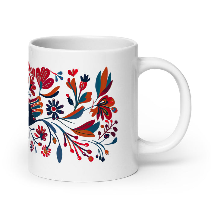 Ailén Exclusive Name Art Piece Home Office Work Coffee Mug Mexican Spanish Pride Gift Cup One - Of - A - Kind Calligraphy White Glossy Mug | A8 - Mexicada