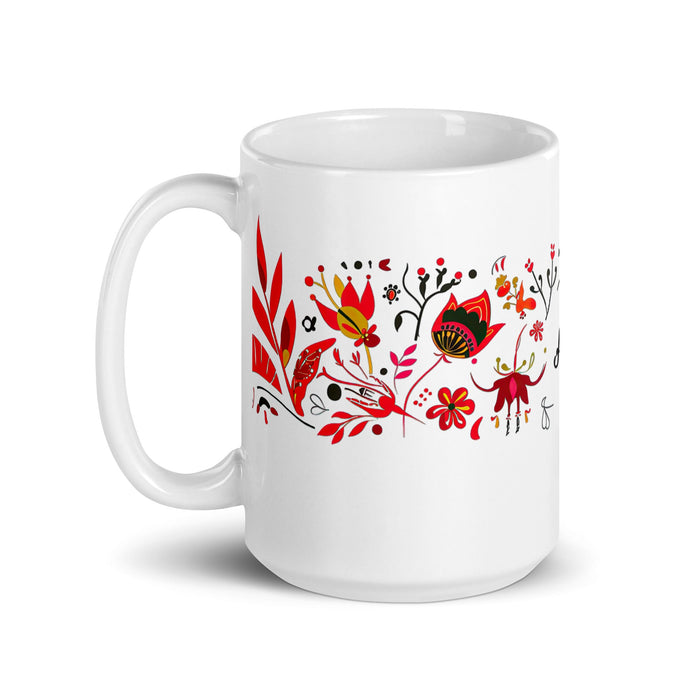 Ailén Exclusive Name Art Piece Home Office Work Coffee Mug Mexican Spanish Pride Gift Cup One - Of - A - Kind Calligraphy White Glossy Mug | A9 - Mexicada