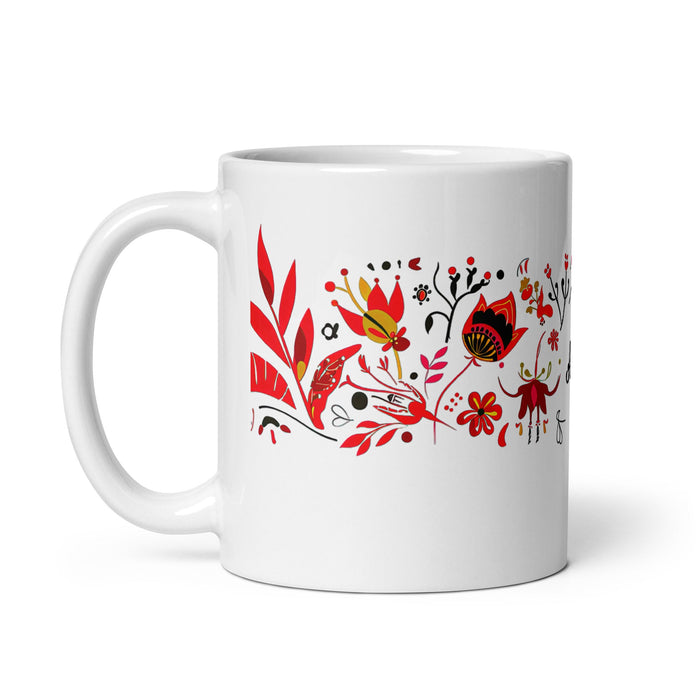 Ailén Exclusive Name Art Piece Home Office Work Coffee Mug Mexican Spanish Pride Gift Cup One - Of - A - Kind Calligraphy White Glossy Mug | A9 - Mexicada