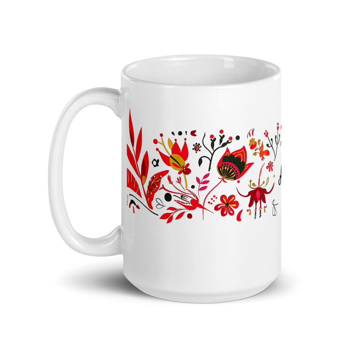 Ailén Exclusive Name Art Piece Home Office Work Coffee Mug Mexican Spanish Pride Gift Cup One-Of-A-Kind Calligraphy White Glossy Mug | A9 Mexicada