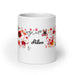 Ailén Exclusive Name Art Piece Home Office Work Coffee Mug Mexican Spanish Pride Gift Cup One-Of-A-Kind Calligraphy White Glossy Mug | A9 Mexicada