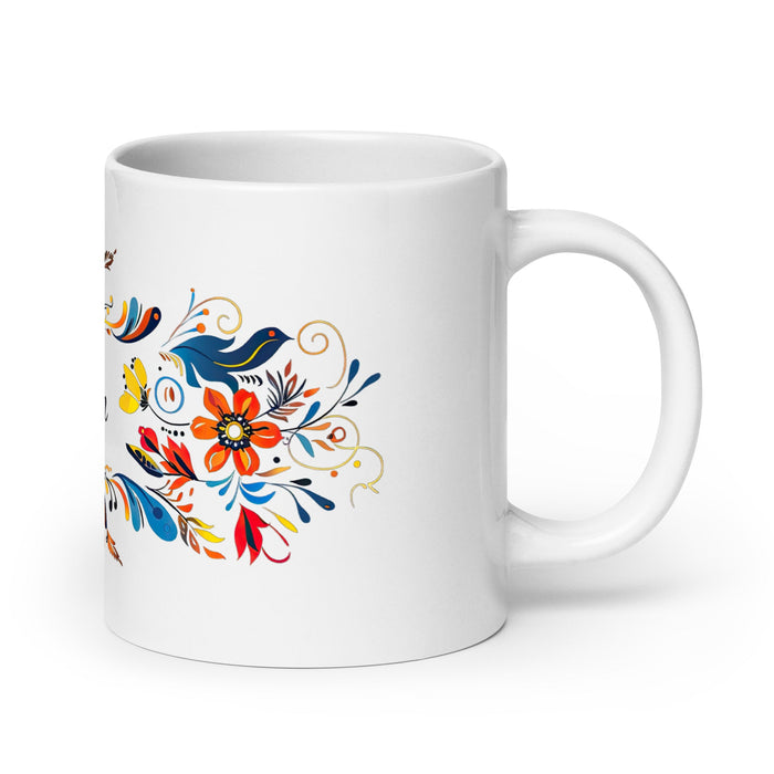 Ailyn Exclusive Name Art Piece Home Office Work Coffee Mug Mexican Spanish Pride Gift Cup One - Of - A - Kind Calligraphy White Glossy Mug | A1 - Mexicada