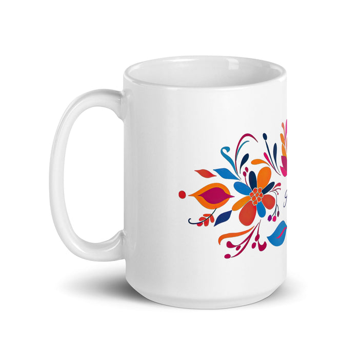 Ailyn Exclusive Name Art Piece Home Office Work Coffee Mug Mexican Spanish Pride Gift Cup One - Of - A - Kind Calligraphy White Glossy Mug | A12 - Mexicada