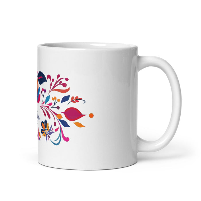 Ailyn Exclusive Name Art Piece Home Office Work Coffee Mug Mexican Spanish Pride Gift Cup One-Of-A-Kind Calligraphy White Glossy Mug | A12 Mexicada 11 oz