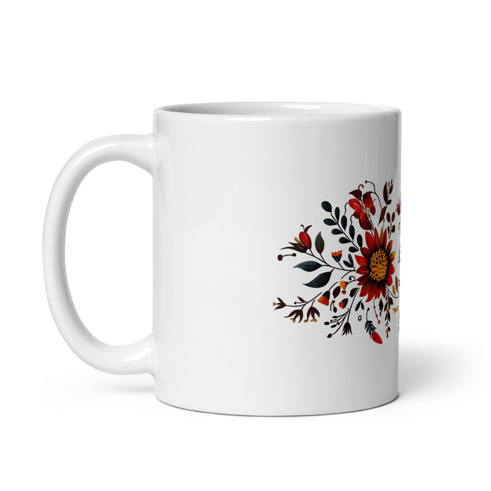 Ailyn Exclusive Name Art Piece Home Office Work Coffee Mug Mexican Spanish Pride Gift Cup One - Of - A - Kind Calligraphy White Glossy Mug | A15 - Mexicada