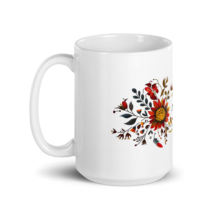 Ailyn Exclusive Name Art Piece Home Office Work Coffee Mug Mexican Spanish Pride Gift Cup One - Of - A - Kind Calligraphy White Glossy Mug | A15 - Mexicada