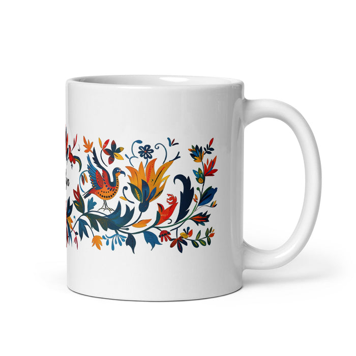 Ailyn Exclusive Name Art Piece Home Office Work Coffee Mug Mexican Spanish Pride Gift Cup One - Of - A - Kind Calligraphy White Glossy Mug | A16 - Mexicada