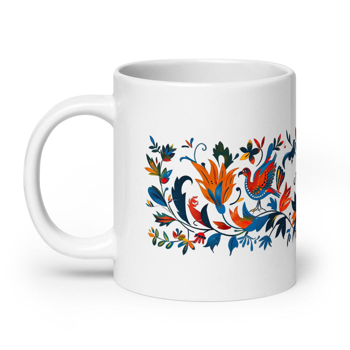 Ailyn Exclusive Name Art Piece Home Office Work Coffee Mug Mexican Spanish Pride Gift Cup One-Of-A-Kind Calligraphy White Glossy Mug | A16 Mexicada