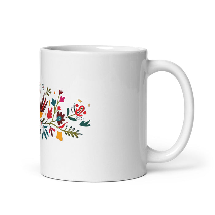 Ailyn Exclusive Name Art Piece Home Office Work Coffee Mug Mexican Spanish Pride Gift Cup One-Of-A-Kind Calligraphy White Glossy Mug | A17 Mexicada 11 oz