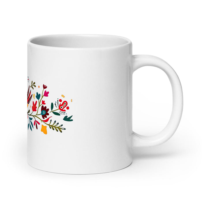 Ailyn Exclusive Name Art Piece Home Office Work Coffee Mug Mexican Spanish Pride Gift Cup One-Of-A-Kind Calligraphy White Glossy Mug | A17 Mexicada 20 oz