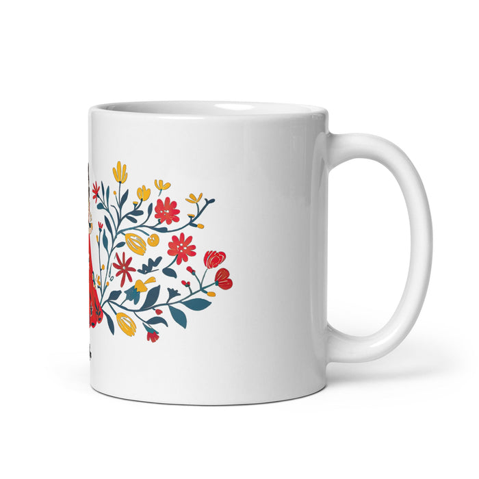 Ailyn Exclusive Name Art Piece Home Office Work Coffee Mug Mexican Spanish Pride Gift Cup One - Of - A - Kind Calligraphy White Glossy Mug | A18 - Mexicada