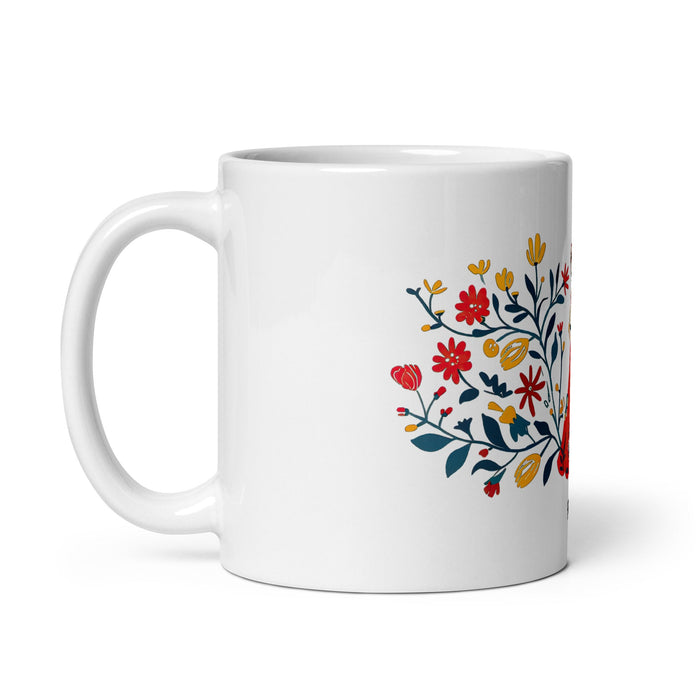 Ailyn Exclusive Name Art Piece Home Office Work Coffee Mug Mexican Spanish Pride Gift Cup One - Of - A - Kind Calligraphy White Glossy Mug | A18 - Mexicada