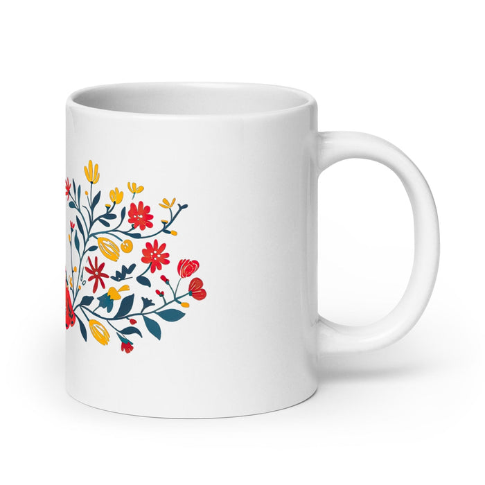 Ailyn Exclusive Name Art Piece Home Office Work Coffee Mug Mexican Spanish Pride Gift Cup One-Of-A-Kind Calligraphy White Glossy Mug | A18 Mexicada 20 oz