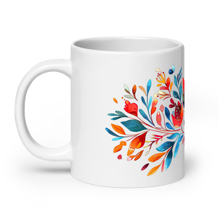 Ailyn Exclusive Name Art Piece Home Office Work Coffee Mug Mexican Spanish Pride Gift Cup One - Of - A - Kind Calligraphy White Glossy Mug | A19 - Mexicada