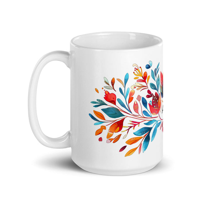 Ailyn Exclusive Name Art Piece Home Office Work Coffee Mug Mexican Spanish Pride Gift Cup One - Of - A - Kind Calligraphy White Glossy Mug | A19 - Mexicada