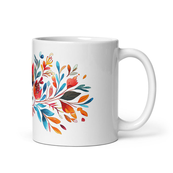 Ailyn Exclusive Name Art Piece Home Office Work Coffee Mug Mexican Spanish Pride Gift Cup One - Of - A - Kind Calligraphy White Glossy Mug | A19 - Mexicada