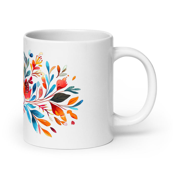 Ailyn Exclusive Name Art Piece Home Office Work Coffee Mug Mexican Spanish Pride Gift Cup One-Of-A-Kind Calligraphy White Glossy Mug | A19 Mexicada 20 oz