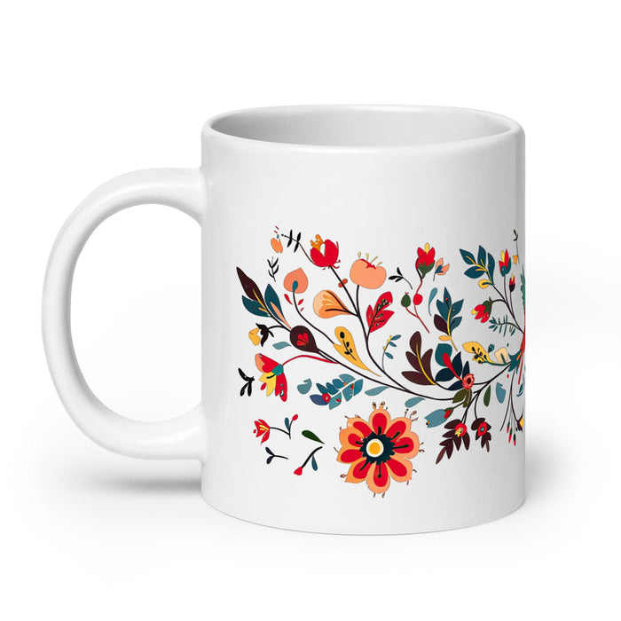 Ailyn Exclusive Name Art Piece Home Office Work Coffee Mug Mexican Spanish Pride Gift Cup One - Of - A - Kind Calligraphy White Glossy Mug | A2 - Mexicada