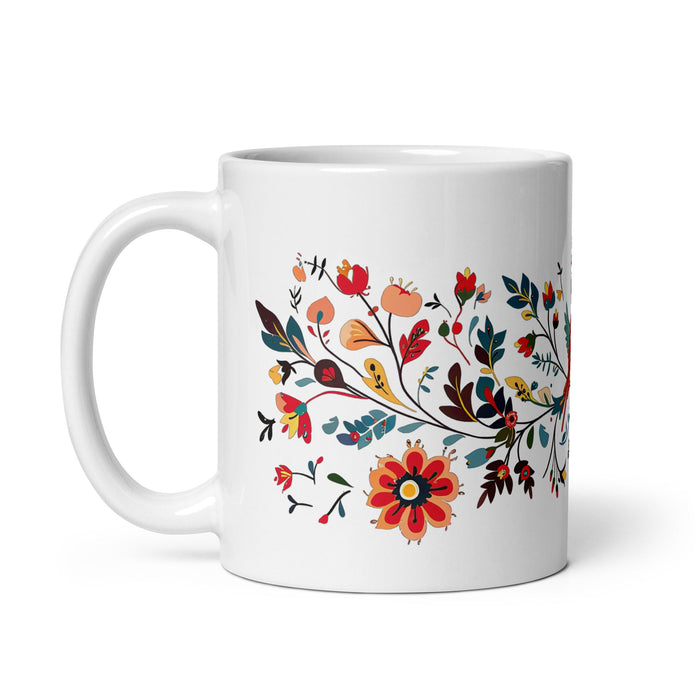 Ailyn Exclusive Name Art Piece Home Office Work Coffee Mug Mexican Spanish Pride Gift Cup One - Of - A - Kind Calligraphy White Glossy Mug | A2 - Mexicada