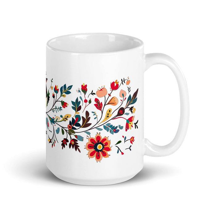 Ailyn Exclusive Name Art Piece Home Office Work Coffee Mug Mexican Spanish Pride Gift Cup One-Of-A-Kind Calligraphy White Glossy Mug | A2 Mexicada 15 oz