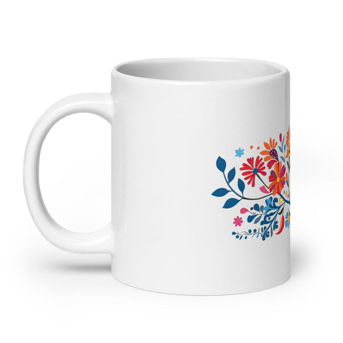 Ailyn Exclusive Name Art Piece Home Office Work Coffee Mug Mexican Spanish Pride Gift Cup One - Of - A - Kind Calligraphy White Glossy Mug | A21 - Mexicada