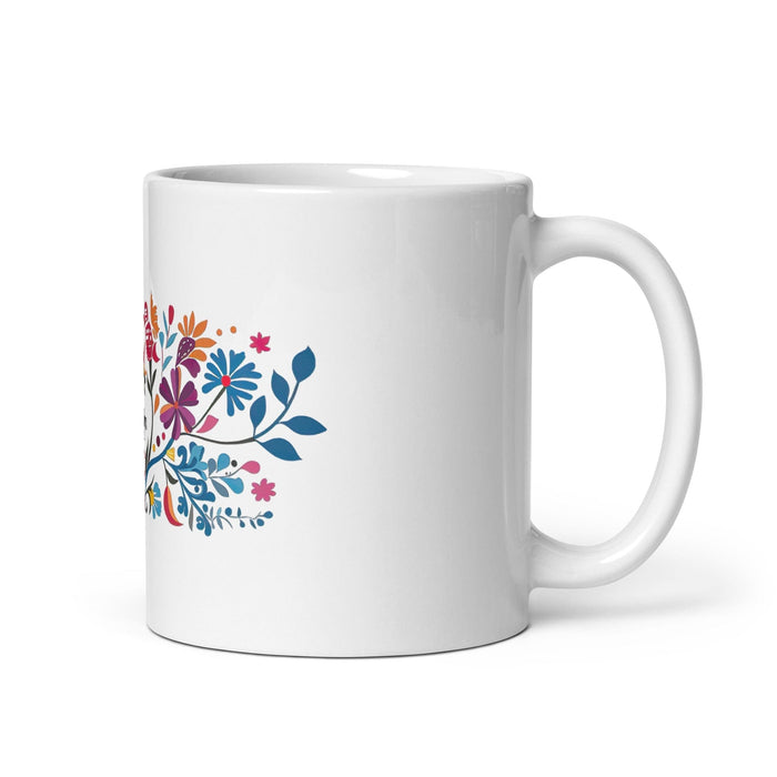 Ailyn Exclusive Name Art Piece Home Office Work Coffee Mug Mexican Spanish Pride Gift Cup One-Of-A-Kind Calligraphy White Glossy Mug | A21 Mexicada 11 oz