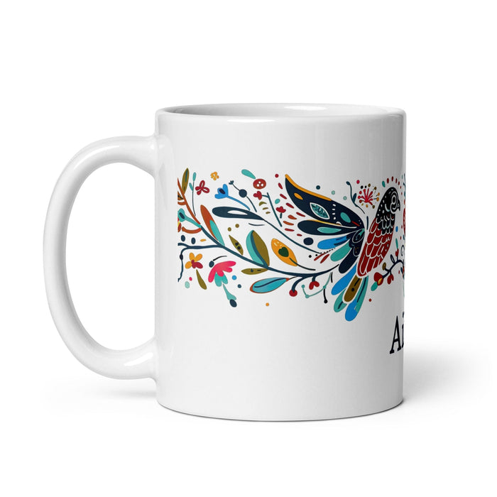 Ailyn Exclusive Name Art Piece Home Office Work Coffee Mug Mexican Spanish Pride Gift Cup One - Of - A - Kind Calligraphy White Glossy Mug | A22 - Mexicada