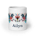 Ailyn Exclusive Name Art Piece Home Office Work Coffee Mug Mexican Spanish Pride Gift Cup One-Of-A-Kind Calligraphy White Glossy Mug | A22 Mexicada