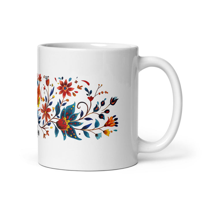 Ailyn Exclusive Name Art Piece Home Office Work Coffee Mug Mexican Spanish Pride Gift Cup One - Of - A - Kind Calligraphy White Glossy Mug | A23 - Mexicada