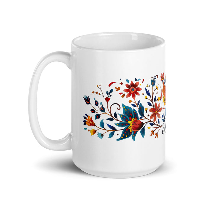 Ailyn Exclusive Name Art Piece Home Office Work Coffee Mug Mexican Spanish Pride Gift Cup One - Of - A - Kind Calligraphy White Glossy Mug | A23 - Mexicada