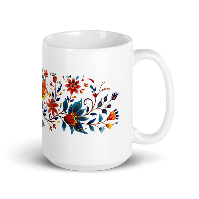 Ailyn Exclusive Name Art Piece Home Office Work Coffee Mug Mexican Spanish Pride Gift Cup One - Of - A - Kind Calligraphy White Glossy Mug | A23 - Mexicada