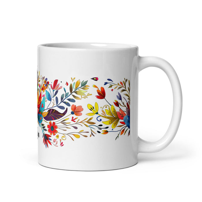 Ailyn Exclusive Name Art Piece Home Office Work Coffee Mug Mexican Spanish Pride Gift Cup One - Of - A - Kind Calligraphy White Glossy Mug | A24 - Mexicada