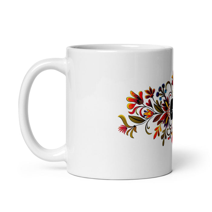 Ailyn Exclusive Name Art Piece Home Office Work Coffee Mug Mexican Spanish Pride Gift Cup One - Of - A - Kind Calligraphy White Glossy Mug | A25 - Mexicada