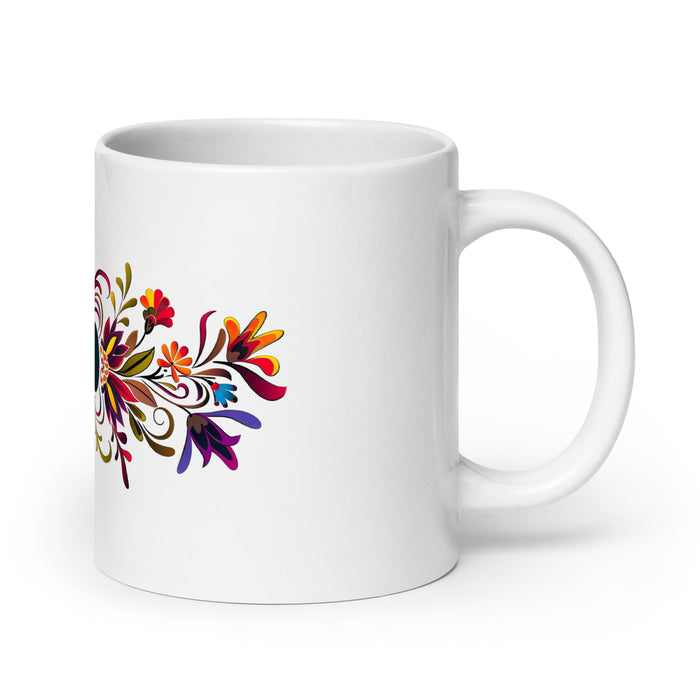 Ailyn Exclusive Name Art Piece Home Office Work Coffee Mug Mexican Spanish Pride Gift Cup One - Of - A - Kind Calligraphy White Glossy Mug | A25 - Mexicada