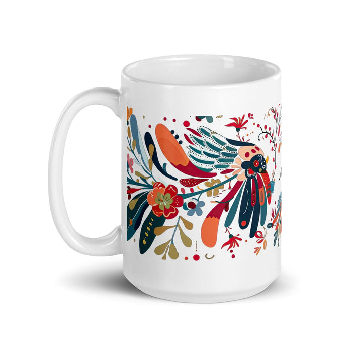 Ailyn Exclusive Name Art Piece Home Office Work Coffee Mug Mexican Spanish Pride Gift Cup One-Of-A-Kind Calligraphy White Glossy Mug | A26 Mexicada