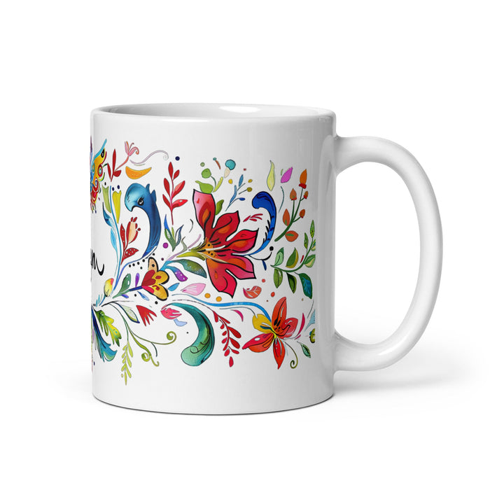 Ailyn Exclusive Name Art Piece Home Office Work Coffee Mug Mexican Spanish Pride Gift Cup One - Of - A - Kind Calligraphy White Glossy Mug | A4 - Mexicada