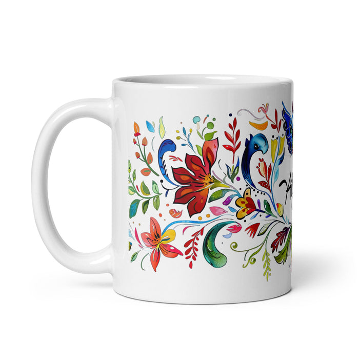 Ailyn Exclusive Name Art Piece Home Office Work Coffee Mug Mexican Spanish Pride Gift Cup One - Of - A - Kind Calligraphy White Glossy Mug | A4 - Mexicada