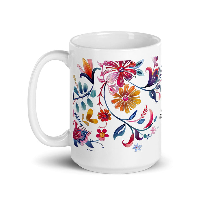 Ailyn Exclusive Name Art Piece Home Office Work Coffee Mug Mexican Spanish Pride Gift Cup One-Of-A-Kind Calligraphy White Glossy Mug | A6 Mexicada