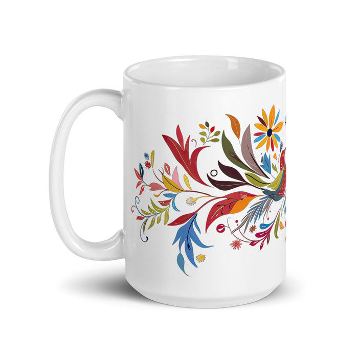 Ailyn Exclusive Name Art Piece Home Office Work Coffee Mug Mexican Spanish Pride Gift Cup One - Of - A - Kind Calligraphy White Glossy Mug | A7 - Mexicada