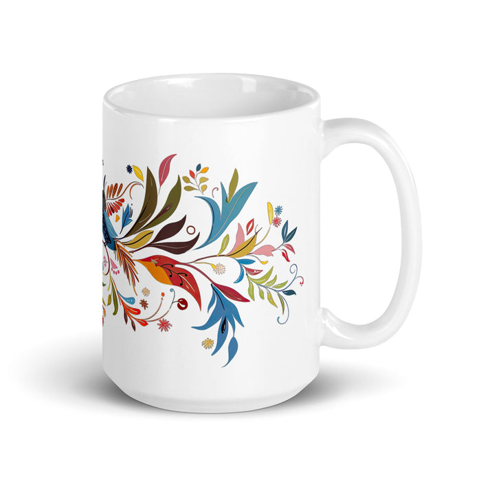 Ailyn Exclusive Name Art Piece Home Office Work Coffee Mug Mexican Spanish Pride Gift Cup One - Of - A - Kind Calligraphy White Glossy Mug | A7 - Mexicada