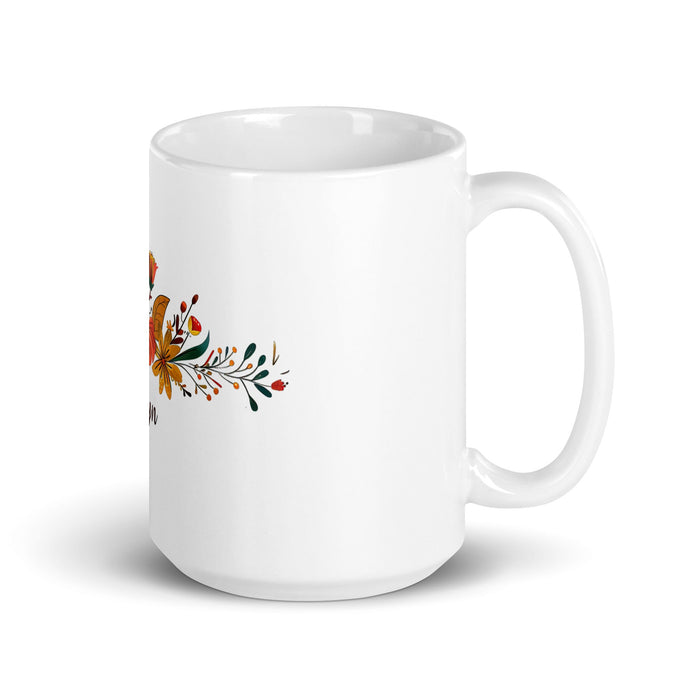 Ailyn Exclusive Name Art Piece Home Office Work Coffee Mug Mexican Spanish Pride Gift Cup One - Of - A - Kind Calligraphy White Glossy Mug | A8 - Mexicada