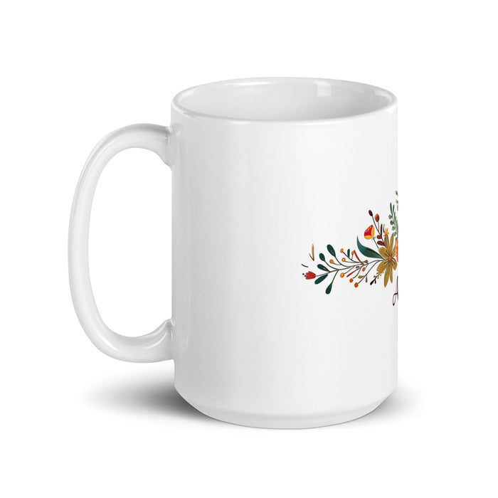 Ailyn Exclusive Name Art Piece Home Office Work Coffee Mug Mexican Spanish Pride Gift Cup One - Of - A - Kind Calligraphy White Glossy Mug | A8 - Mexicada