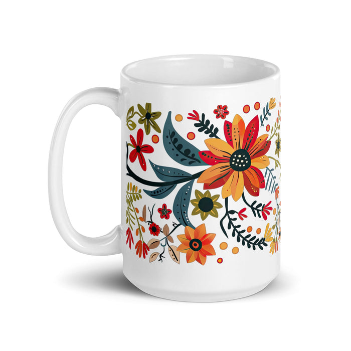 Ailyn Exclusive Name Art Piece Home Office Work Coffee Mug Mexican Spanish Pride Gift Cup One - Of - A - Kind Calligraphy White Glossy Mug | A9 - Mexicada