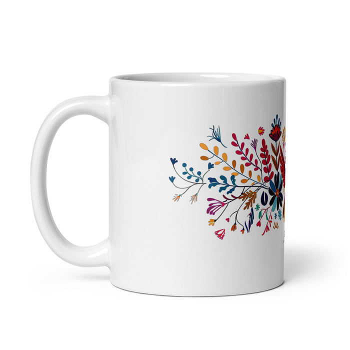 Ainara Exclusive Name Art Piece Home Office Work Coffee Mug Mexican Spanish Pride Gift Cup One - Of - A - Kind Calligraphy White Glossy Mug | A1 - Mexicada